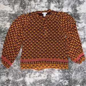 NWT Cupcakes & Cashmere Print Blouse